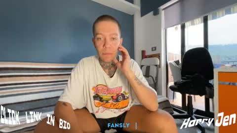 Snapshot of harry_jen chatting on September 9, 9:09 am TAP HERE choise Harry tattoo on chest  Jen curls hair online show from September 9, 9:09 am