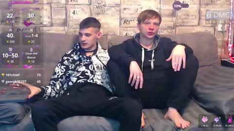 Max tall dark-haired guy with tattoos and Phil blond-haired online show from March 15, 1:13 am