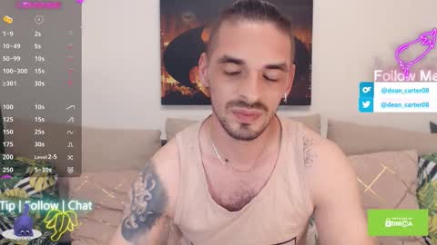Snapshot of secret_sir chatting on September 16, 11:27 pm Dean Carter online show from September 16, 11:27 pm