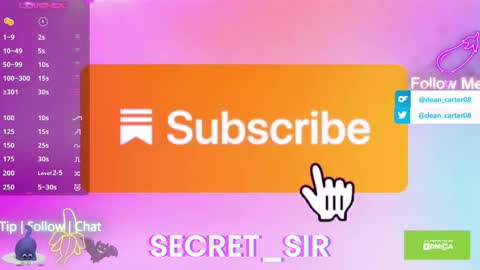 Snapshot of secret_sir chatting on September 10, 11:03 pm Dean Carter online show from September 10, 11:03 pm