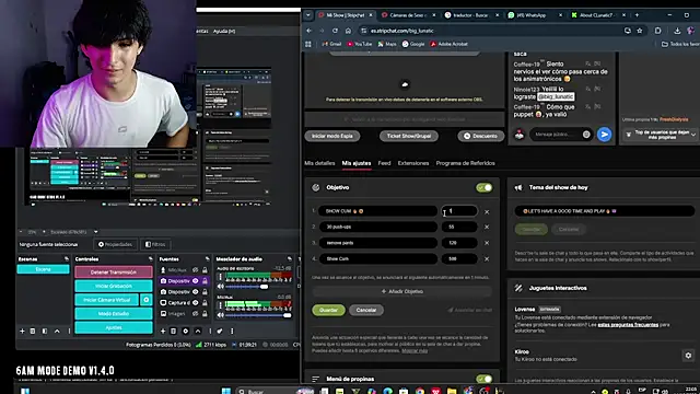 Snapshot of big_lunatic chatting on October 15, 3:03 am big lunatic online show from October 15, 3:03 am